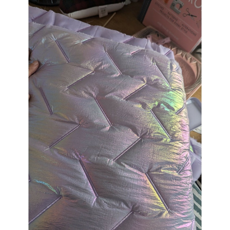 Elysia Quilted Iridescent Puffer - Lilac - 3 meters