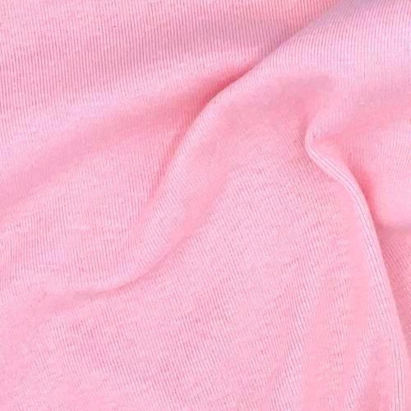 Girly Pink Cotton Rib Knit