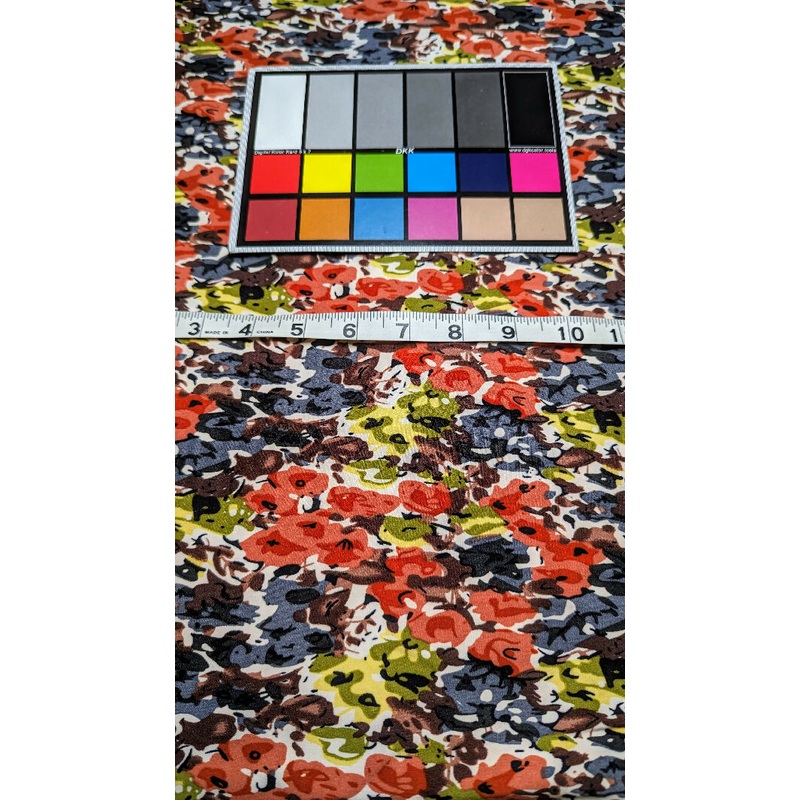 Multicolor Impressionist Floral Print Double Brushed Polyester Knit Fabric 66"W - 1 yd