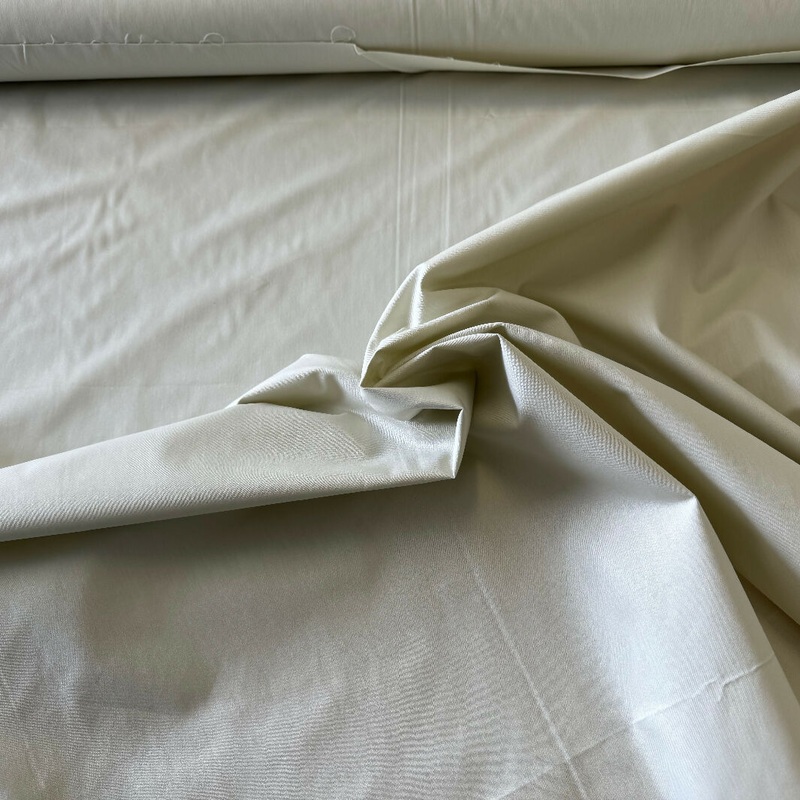 Natural White Cotton-Nylon Blend Woven - Yardage