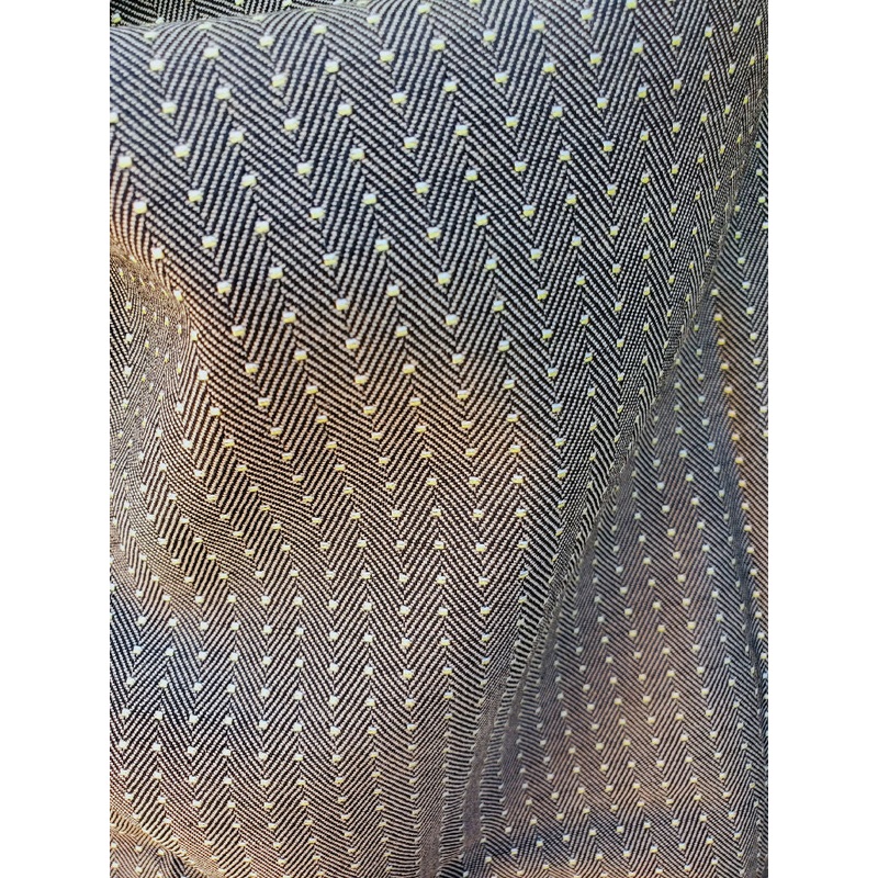 Polyester Wool Dot Herringbone Jacquard Suiting