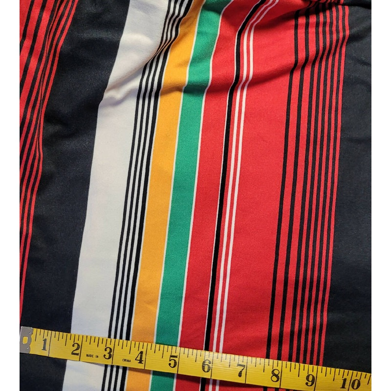 Striped double brushed poly knit 3 yards