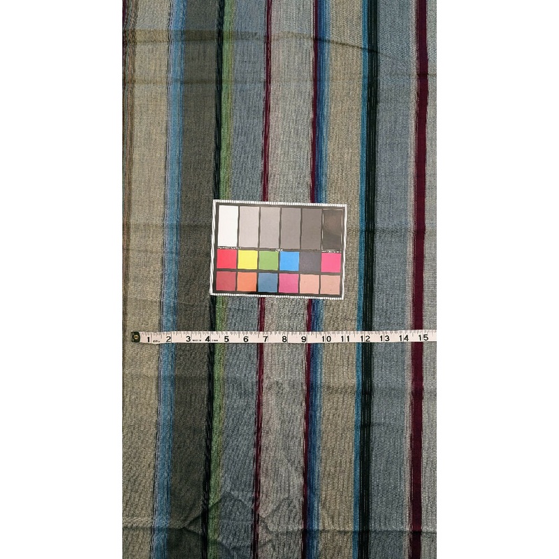 VTG Multicolor Yarn Dyed Striped Cotton Shirting Woven Fabric 46"W - 2 1/2 yds