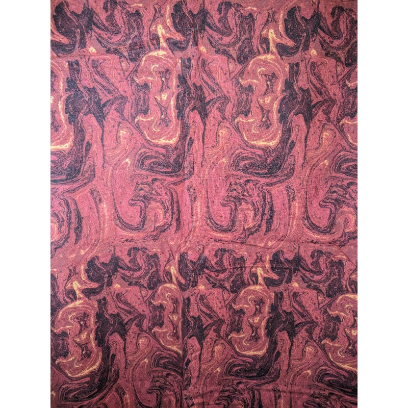 2 Pieces Red Marbled Lightweight Flannel 32" x 80" and 42" x 17" Joann Fabrics