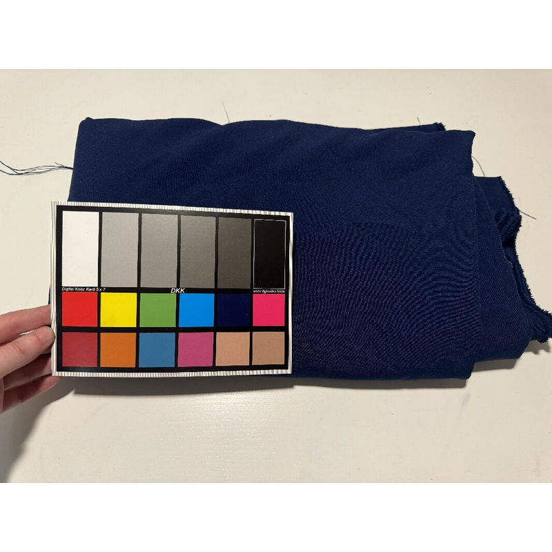 3.5yd navy poly rayon suiting