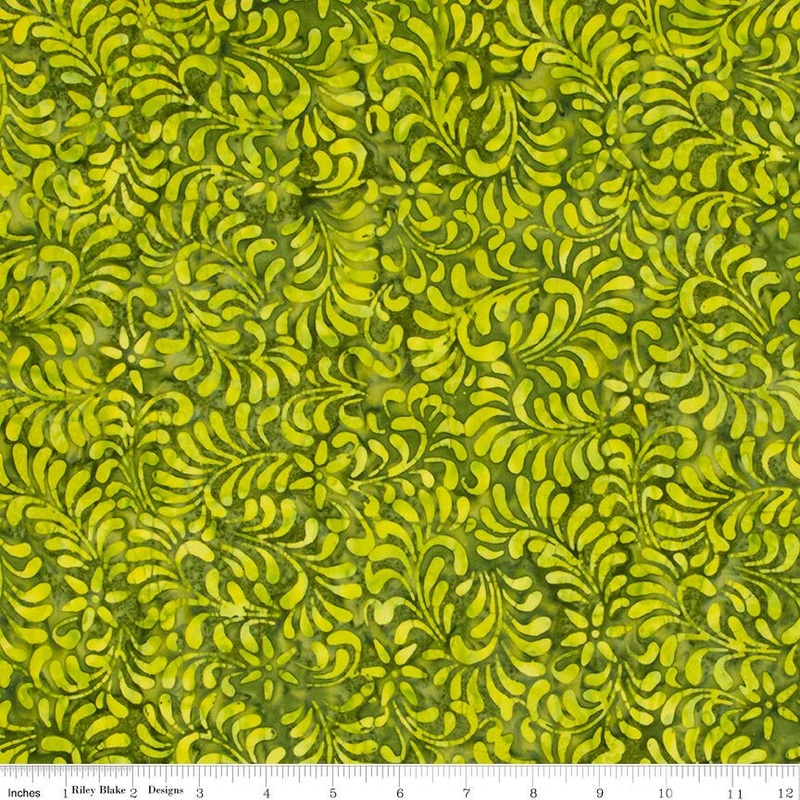 $60 Whole 10 Yard Bolt Riley Blake Batiks Fern