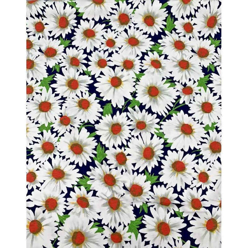 90s Collections by Hi-Fashion Fabrics Floral Large Daisy Print Knit Fabric 64" W