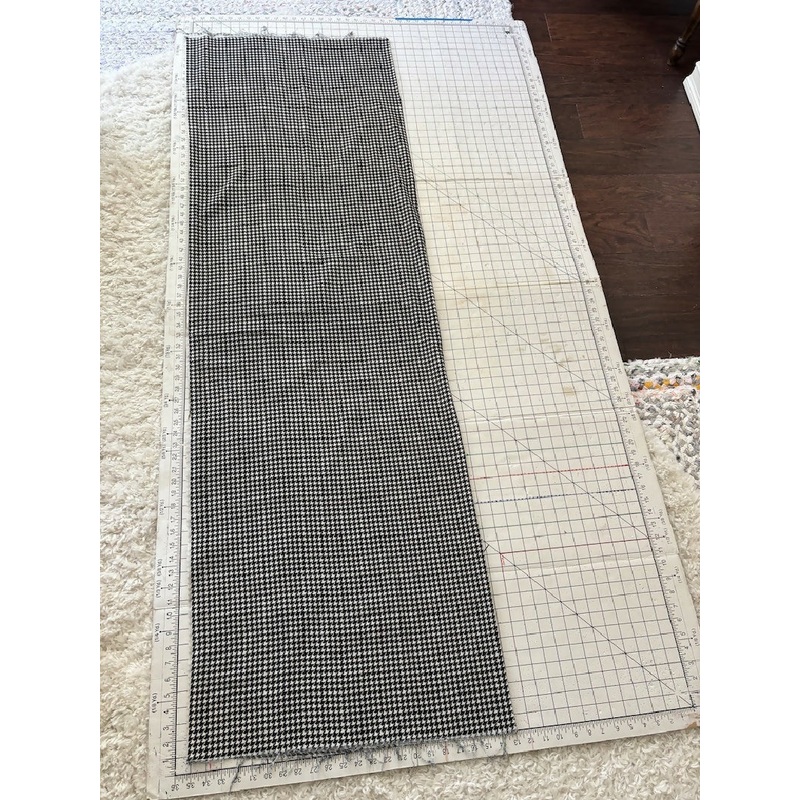 Black and white Houndstooth corduroy fabric