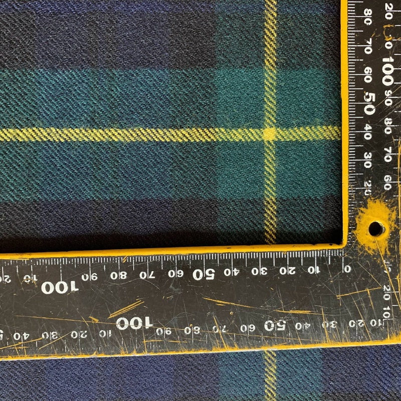 Blue, Green, and Yellow Wool Tartan Woven - Yardage