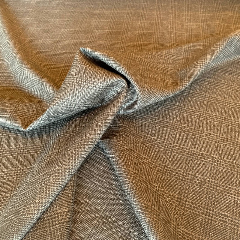 Gray Worsted Wool Woven- Yardage