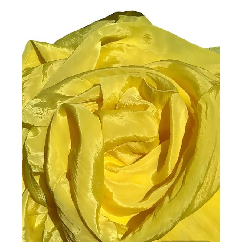 Lemon Yellow Crinkle Taffeta - 4 yds