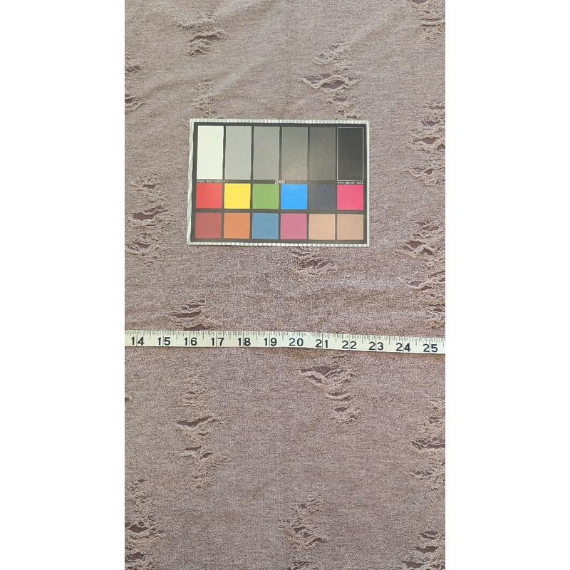 Mauve Distressed French Terry Knit Fabric 64"W x 44"L