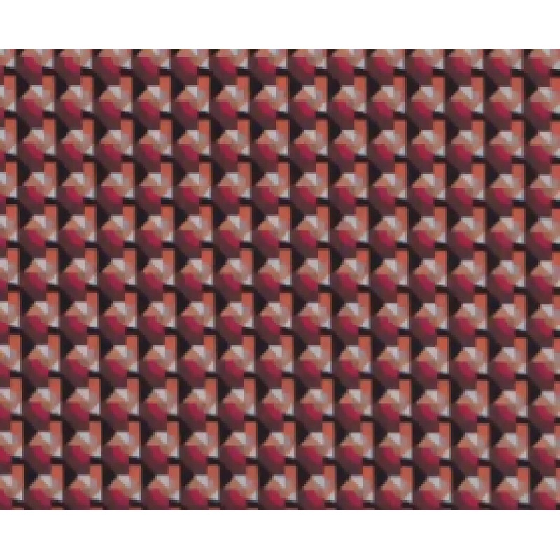 Scarlet and Mustang Geometric Double Faced Stretch Polyester Crepe - 3 yards