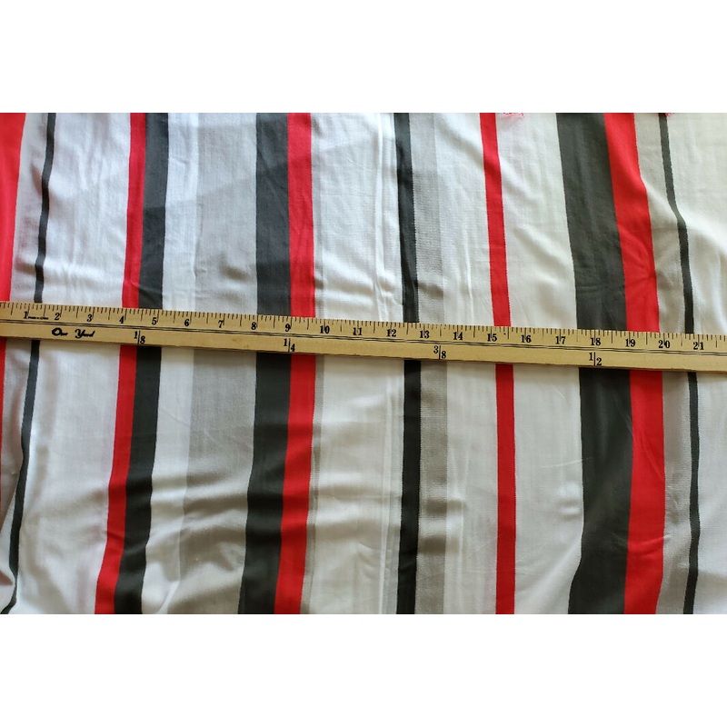 Striped Brushed Poly/Lycra Knit Remnant