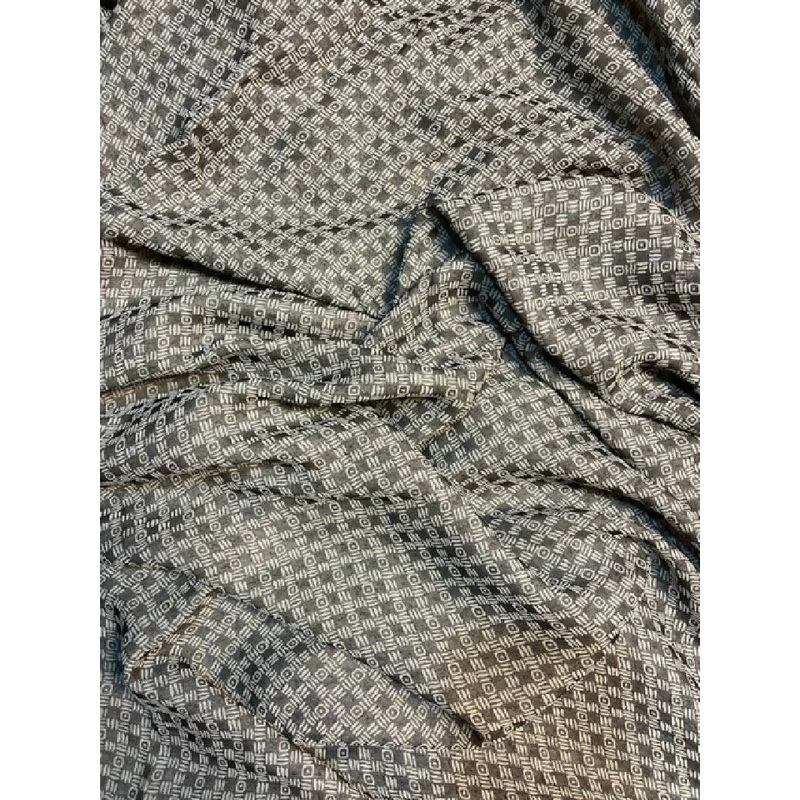 Tan Print Chiffon Fabric 3 yards