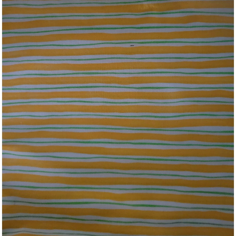 Yellow and Green stripe 1 1/8 yards - 2 cuts please see both listings
